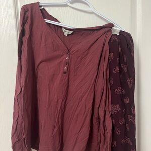 Reitmans Purple Pajama Set